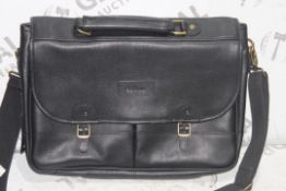 Barbour Leather Briefcase Style Laptop Bag RRP £270 (4390057)(In Need of Attention) (Public