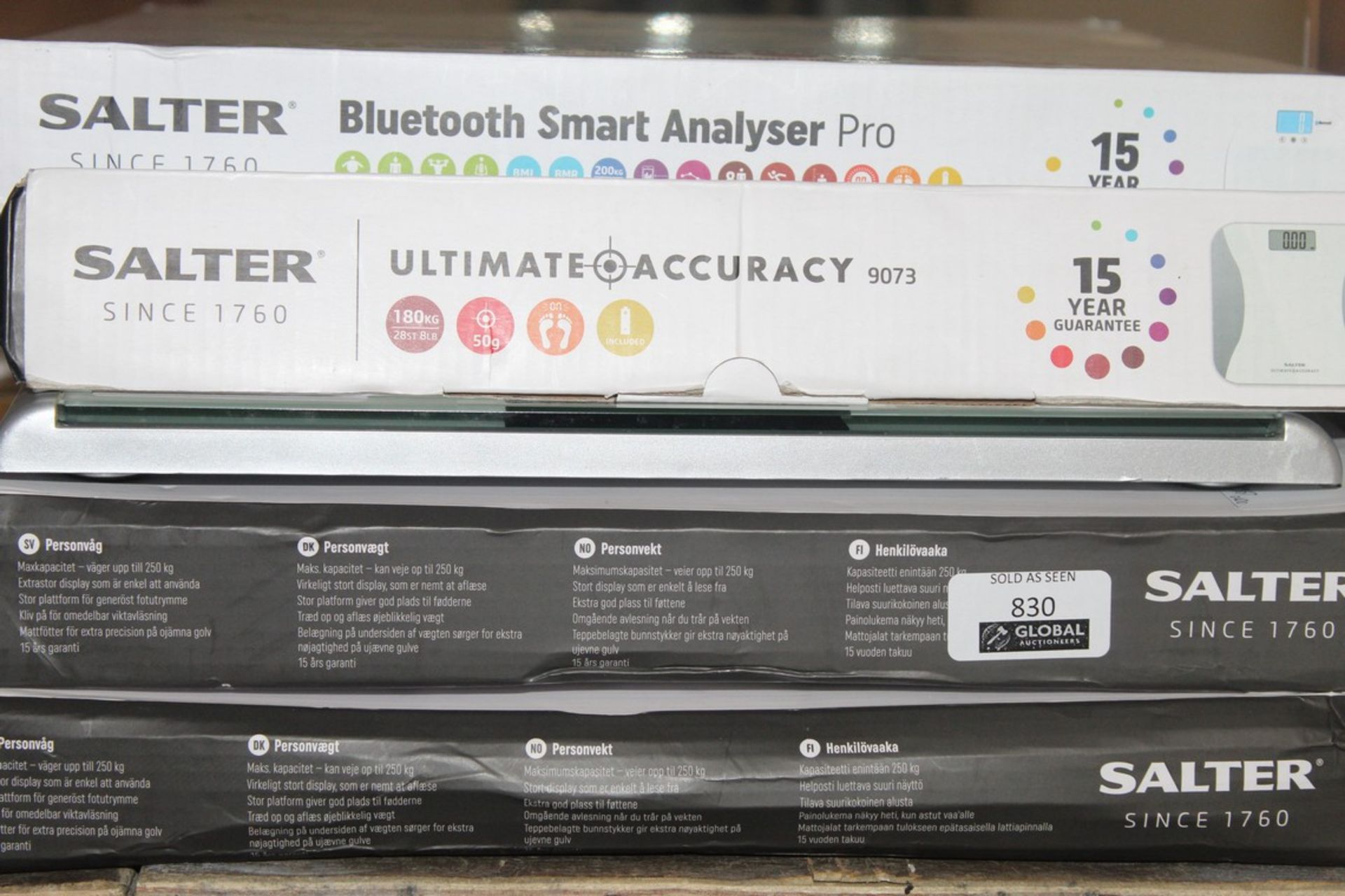Assorted Boxed and Unboxed Pairs of Salter Bluetooth Analyser Pro Scales RRP £40 - £50 Each (