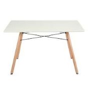 Boxed Furniture R Lina Designer Dining Table in White RRP £70 (17261) (Public Viewing and Appraisals