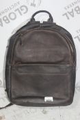 Chocolate Brown Leather Laptop Bag with Breathable Fabric RRP £85 (4496064) (Public Viewing and