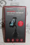 Lot to Contain 3 Macally Adjustable, Car Dashboard Mount Holder, Phone Holders AND Cup Holders,