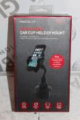 Lot to Contain 3 Macally Adjustable, Car Dashboard Mount Holder, Phone Holders AND Cup Holders,