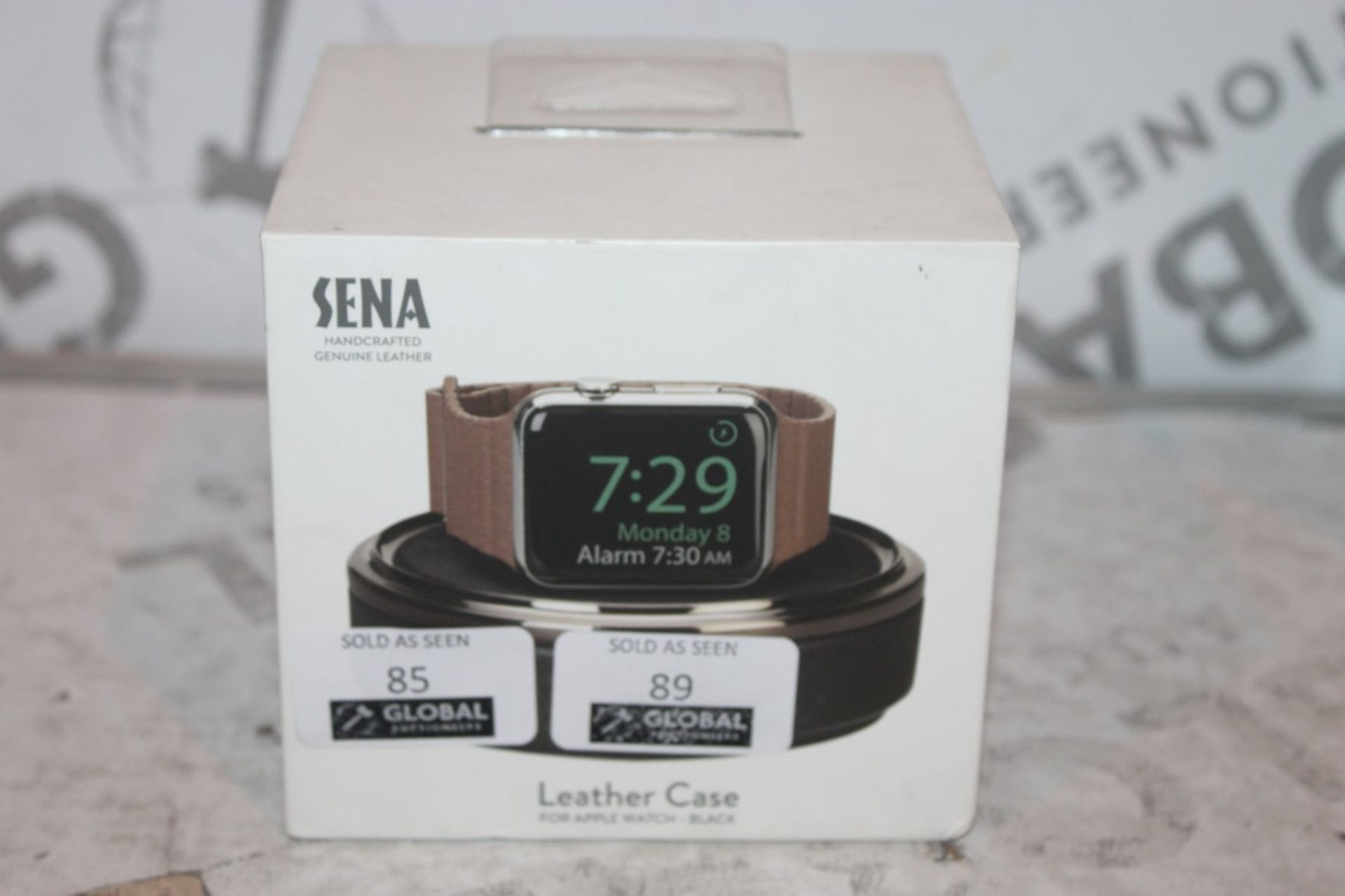 Boxed Brand-new Sena, Hand Crafted genuine Leather, Black Apple Watch Box, RRP£45.00