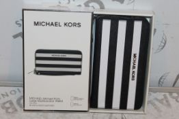 Boxed Brand-New Michael Kors, Large Multifunction, Black and White Saffiano, Wallet, RRP£55.00