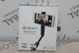 Lot to Contain 3 Boxed Cliquefie, Space Grey Selfie Sticks, Combined RRP£120.00