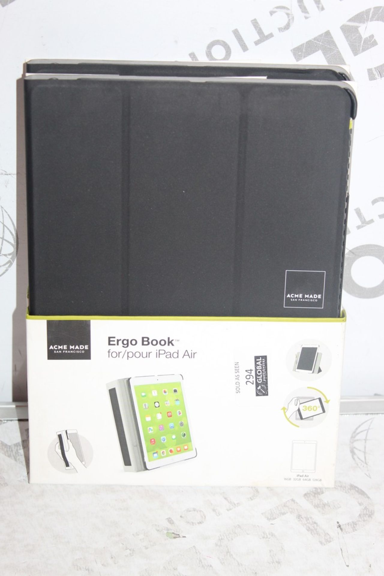 Lot to Contain 6 Brand-New Acme Made Airgo Book for iPad Air, Protective Cases with 360 Spin,