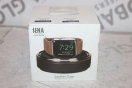 Boxed Brand-new Sena, Hand Crafted genuine Leather, Black Apple Watch Box, RRP£45.00