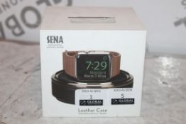 Boxed Brand-new Sena, Hand Crafted genuine Leather, Black Apple Watch Box, RRP£45.00