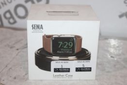 Boxed Brand-new Sena, Hand Crafted genuine Leather, Black Apple Watch Box, RRP£45.00