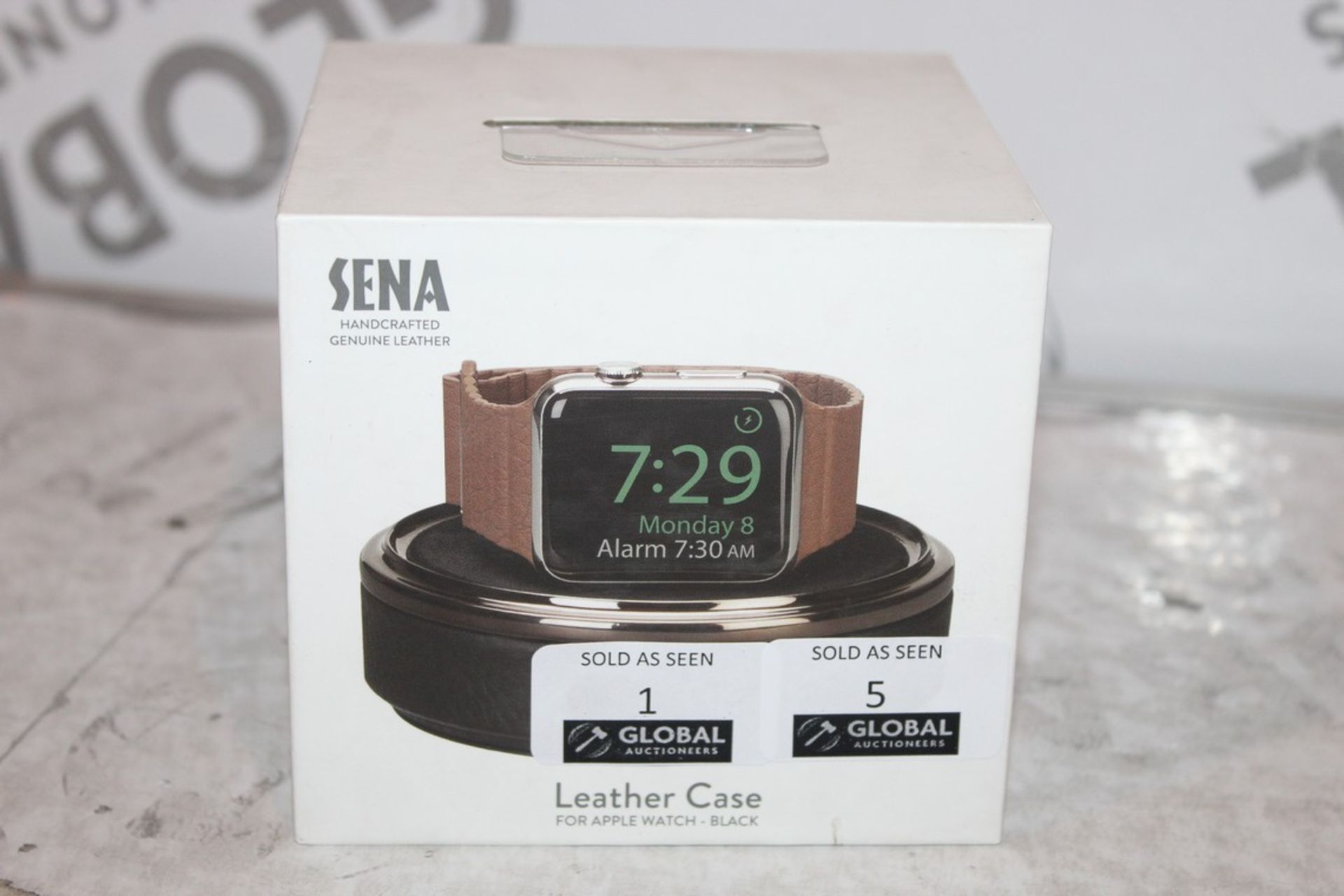 Boxed Brand-new Sena, Hand Crafted genuine Leather, Black Apple Watch Box, RRP£45.00