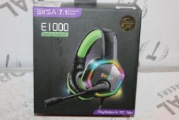 Boxed EKSA, E1000 Gaming Headset, 7.1 Channel Surround SOUND For PS4 & PC-MAC. RRP£55.00