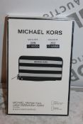 Boxed Brand-New Michael Kors, Large Multifunction, Black and White Saffiano, Wallet, RRP£55.00