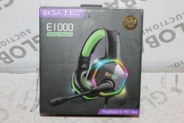 Boxed EKSA, E1000 Gaming Headset, 7.1 Channel Surround SOUND For PS4 & PC-MAC. RRP£55.00