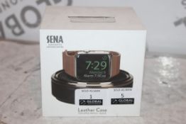 Boxed Brand-new Sena, Hand Crafted genuine Leather, Black Apple Watch Box, RRP£45.00