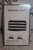 Boxed Brand-New Michael Kors, Large Multifunction, Black and White Saffiano, Wallet, RRP£55.00