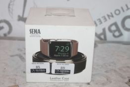 Boxed Brand-new Sena, Hand Crafted genuine Leather, Black Apple Watch Box, RRP£45.00