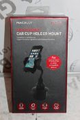 Lot to Contain 3 Macally Adjustable, Car Dashboard Mount Holder, Phone Holders AND Cup Holders,