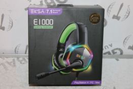 Boxed EKSA, E1000 Gaming Headset, 7.1 Channel Surround SOUND For PS4 & PC-MAC. RRP£55.00