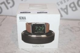 Boxed Brand-new Sena, Hand Crafted genuine Leather, Black Apple Watch Box, RRP£45.00