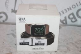 Boxed Brand-new Sena, Hand Crafted genuine Leather, Black Apple Watch Box, RRP£45.00