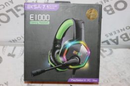 Boxed EKSA, E1000 Gaming Headset, 7.1 Channel Surround SOUND For PS4 & PC-MAC. RRP£55.00