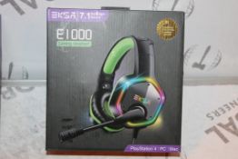 Boxed EKSA, E1000 Gaming Headset, 7.1 Channel Surround SOUND For PS4 & PC-MAC. RRP£55.00