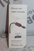 Lot tot Contain, 6 Boxed Blue Flame, Charge and Sync Cables, Combined RRP£60.00