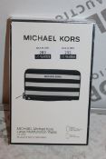 Boxed Brand-New Michael Kors, Large Multifunction, Black and White Saffiano, Wallet, RRP£55.00