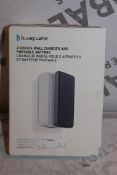 Lot to Contain 2 Boxed, Blue Flame, 2 Device Wall Charger and Portable Batteries, Combined RRP£60.