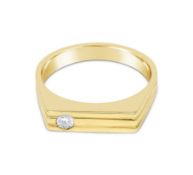 Diamond Ring, Metal 9ct Yellow Gold, Weight 3.19, Diamond Weight (ct) 0.08, Colour H, Clarity SI1-