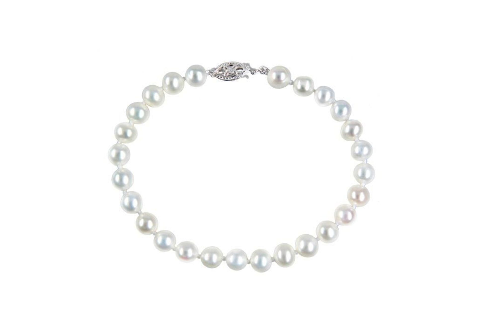 6-7mm Pearl Bracelet with 9ct White Gold Clasp, Metal 9ct white gold, Weight 0.2, RRP £254.99 (