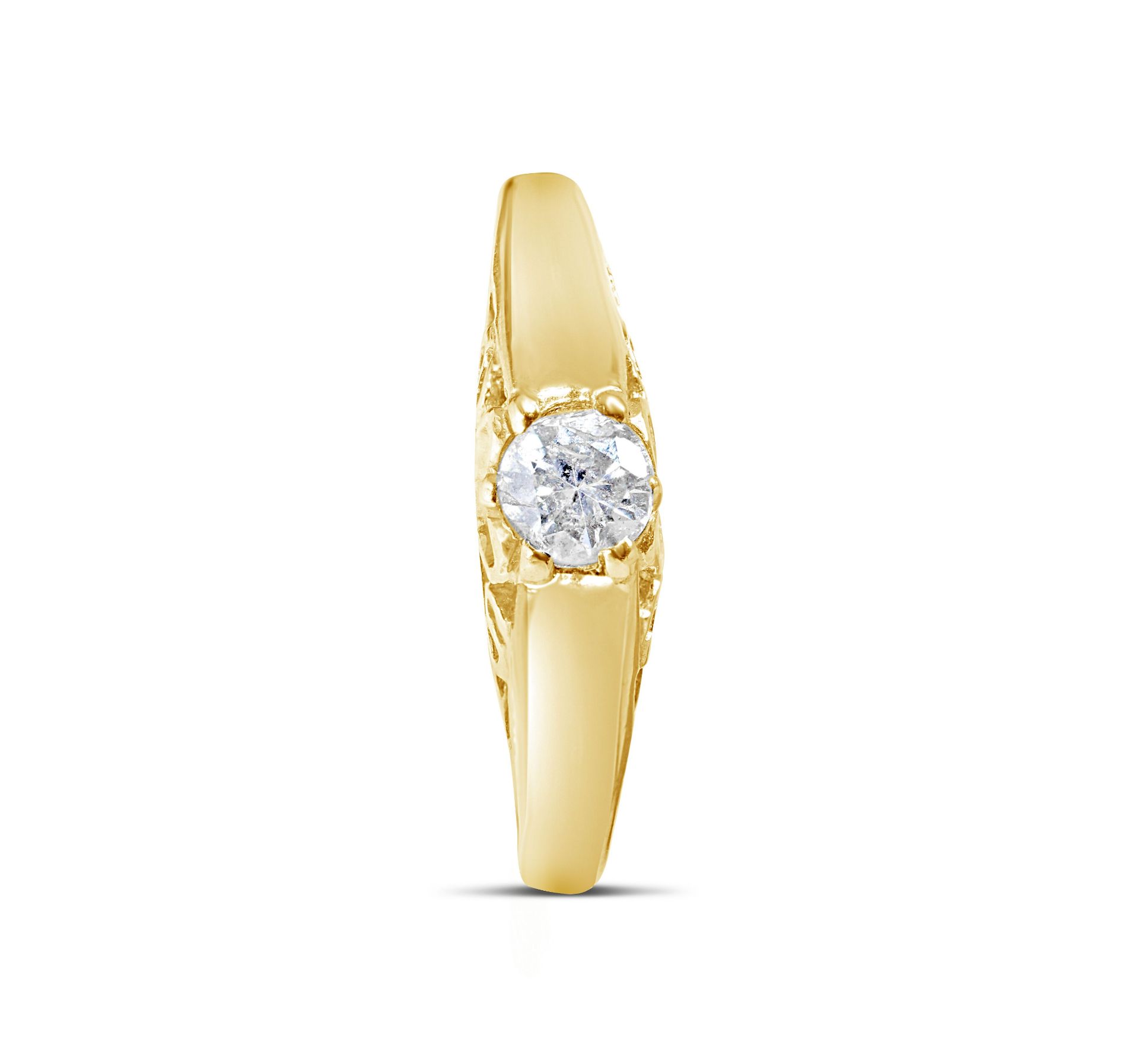 Diamond Ring, Metal 9ct Yellow Gold, Weight 1.56, Diamond Weight (ct) 0.16, Colour H, Clarity SI1-
