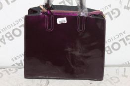 Brand New Womens, Coolives, Gloss Deep Purple, Golden Detail, Designer Handbag, RRP £48.99