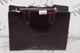 Brand New Womens, Coolives, Gloss Wine Red, Golden Detail, Designer Handbag, RRP £48.99