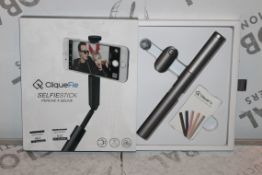 Boxed Cliquefie Space Grey Selfie Stick RRP £35