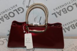 Brand New Womens, Coolives, Patent Gloss, Wine Red, Golden Detail, Ziptop Bag, RRP £44.99