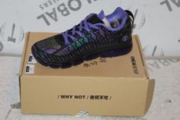 Boxed Brand New Pair of One Mix Sizes EU40, Iridescent Running Shoes, Black and Purple RRP £45.00