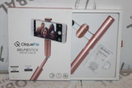 Boxed Cliquefie Rose Gold Selfie Stick RRP £40