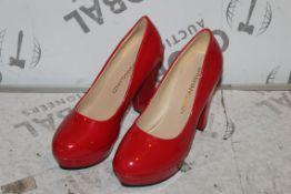 Brand New Pair of Size EU40 Shishangjinzi Red Bottom Ladies Heeled Shoes in Patent Red