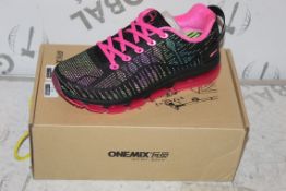 Boxed Brand New Pair of One Mix Sizes EU40, Irridescent Running Shoes, Pink, RRP £45.00