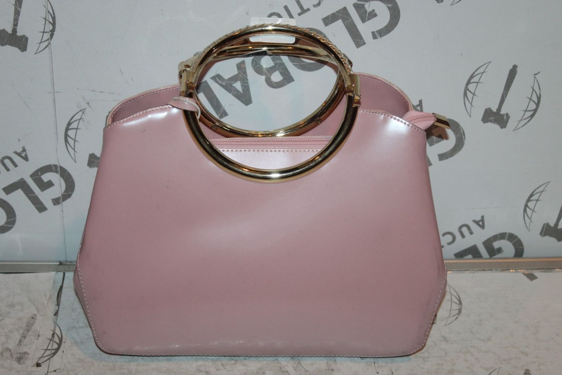 Brand New Womens, Coolives, Baby Pink, Golden Detail, Patent Leather, Night Bag, RRP £45.00