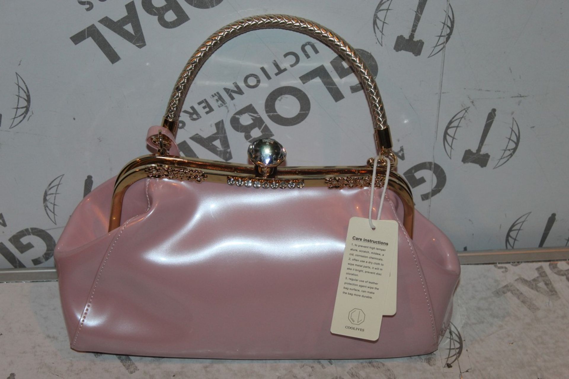 Brand New Womens, Coolives, Baby Pink, Rinestone, Cliptop Bag, RRP £48.99