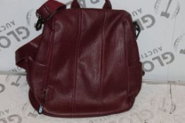 Brand New Womens, Coolives, Red Wine Leather, Pom Pom, Bag, RRP £46.00