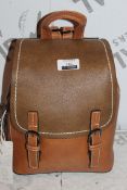 Brand New Womens, Coolives, Clip Top, Tan Leather, Mini Backpack, RRP £35.00