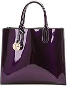 Brand New Womens, Coolives, Gloss Purple, Golden Detail, Designer Handbag, RRP £48.99