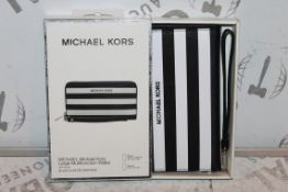 Boxed Brand New Michael Kors Large Black and White Wallet with Phone Compartment RRP £50