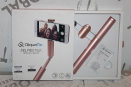 Boxed Cliquefie Rose Gold Selfie Stick RRP £40