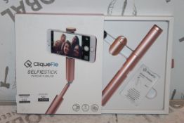 Boxed Cliquefie Rose Gold Selfie Stick RRP £40