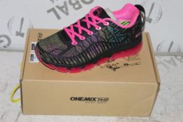 Boxed Brand New Pair of One Mix Sizes EU40, Irridescent Running Shoes, Pink, RRP £45.00