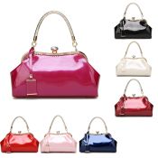 Hot Red, Single Handle, Gloss Ladies, Gold Detail, Night Bag, RRP £36.99